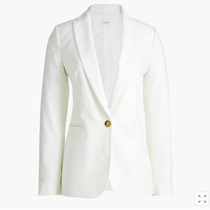 NWT J.Crew Linen-cotton Holland blazer White sz 10
